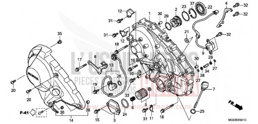 RIGHT CRANKCASE COVER (NC700XD) NC700XDD de 2013